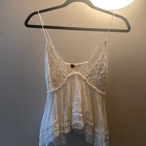 Carrie Free People lace white tank top size S excellent condition